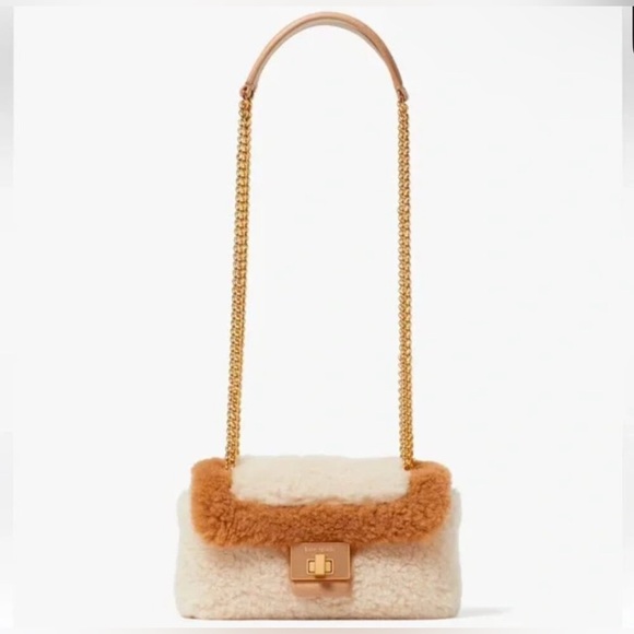 NWT Kate Spade Evelyn Faux Shearling Small Shoulder Crossbody - Picture 4 of 7